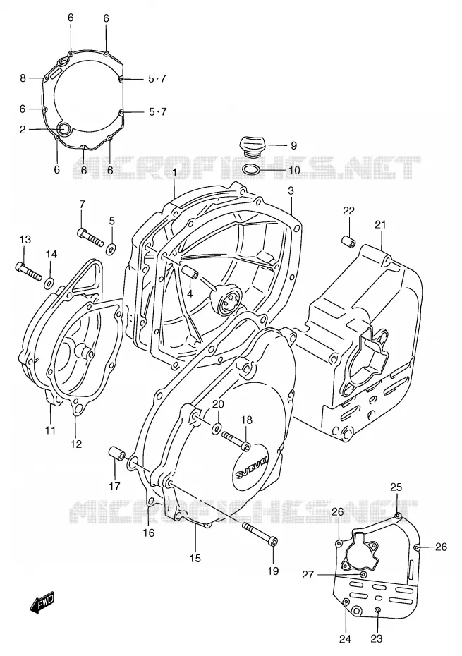 CASING Suzuki MOTO 1200 BANDIT 1998  GSF1200SW(E2)