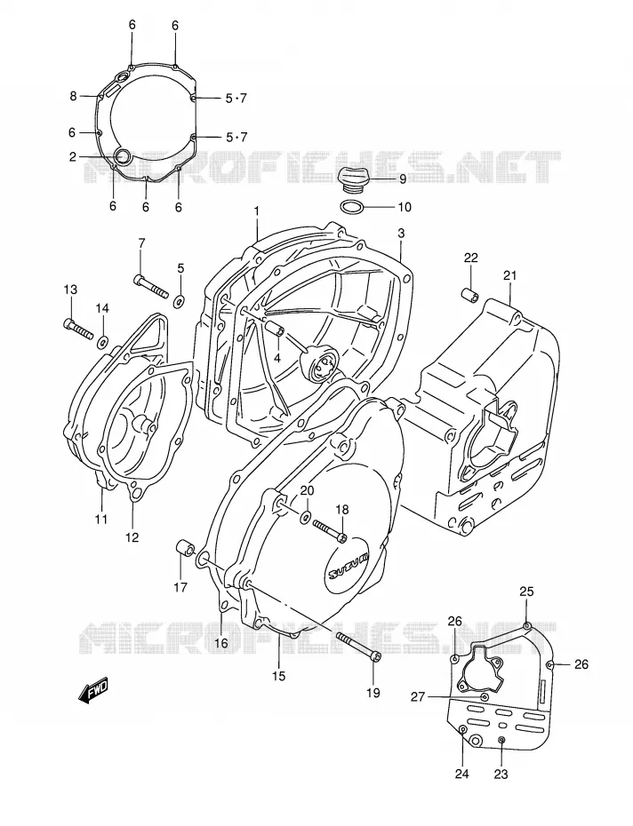 CASING Suzuki MOTO 1200 BANDIT 2000  GSF1200SY(E28)