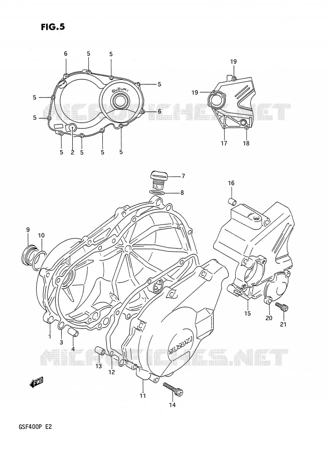 CASING Suzuki MOTO 400 BANDIT 1993  GSF400P(E2)