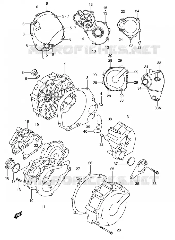 CASING Suzuki MOTO 600 GSX-R 2003  GSX-R600U2K3(E2)