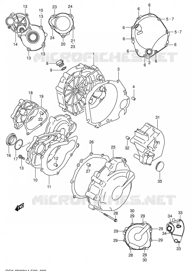 CASING Suzuki MOTO 600 GSX-R 2004  GSX-R600K4(E2)