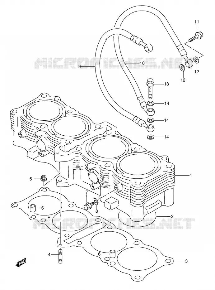 CILINDER Suzuki MOTO 1100 GSX-R 1995  GSX-R1100WSKS(E28)