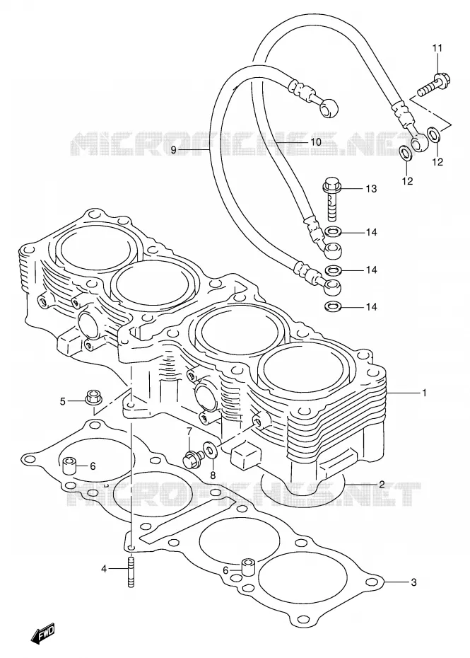 CILINDER Suzuki MOTO 1100 GSX-R 1996  GSX-R1100WSKT(E2)
