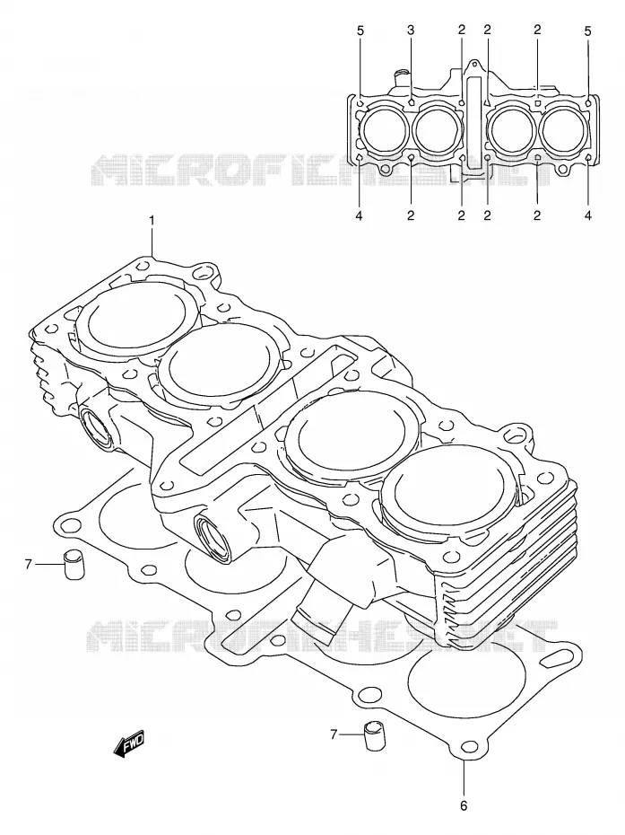 CILINDER Suzuki MOTO 250 BANDIT 2000  GSF250VY(E24)