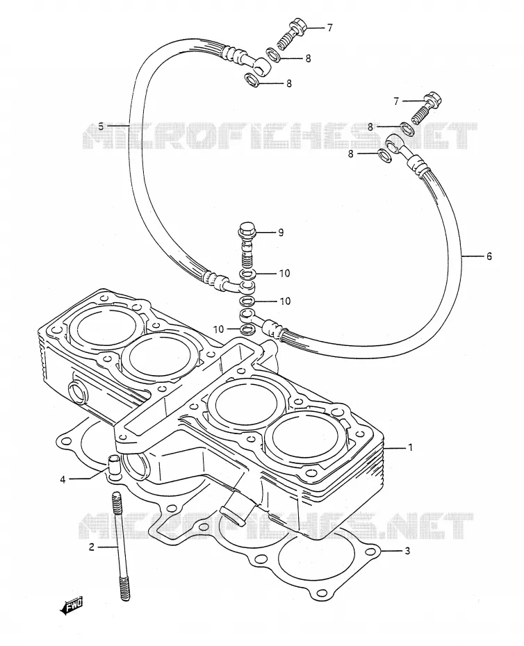 CILINDER Suzuki MOTO 400 BANDIT-N 1993  GSF400P(E28)