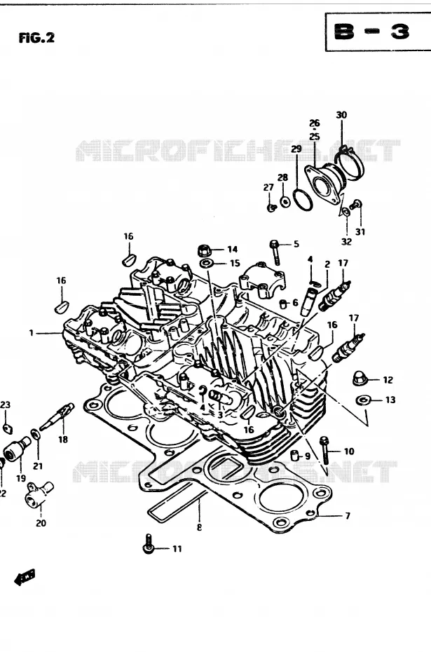 CILINDERKOP Suzuki MOTO 850 GS 1982  GS850GZ(E1)