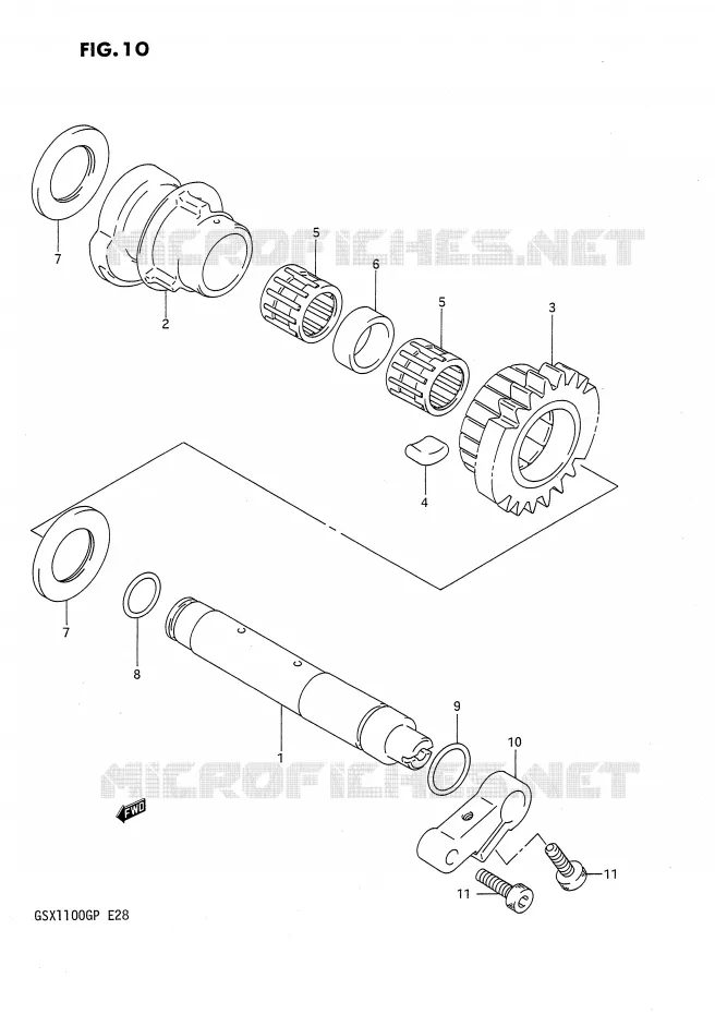 CRANK BALANCER Suzuki MOTO 1100 GSX-G 1993  GSX1100GP(E28)