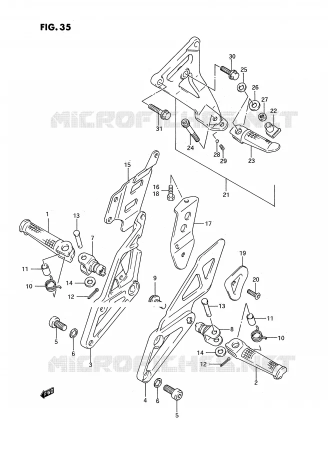 FOOTREST Suzuki MOTO 750 GSX-R 1995  GSX-R750WS(E2)