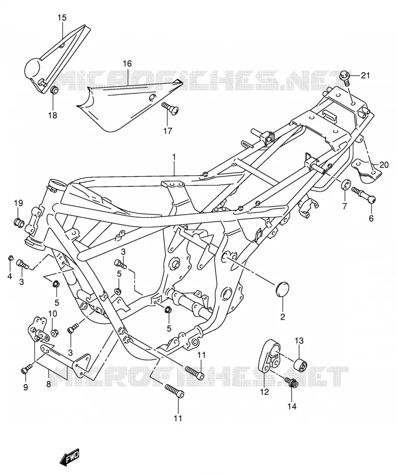 FRAME (GSF1200ZK4/ZK5/SZK5) Suzuki MOTO 1200 BANDIT 2005  GSF1200SK5(E2)
