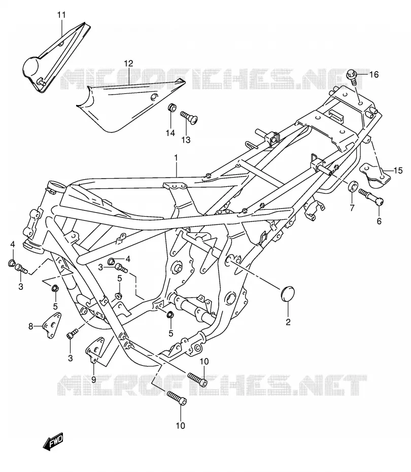 FRAME (GSF600ZK4) Suzuki MOTO 600 BANDIT 2003  GSF600K3(E2)