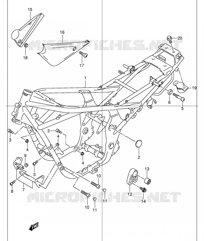 FRAME (MODELE K1) Suzuki MOTO 1200 BANDIT 2003  GSF1200K3(E2)