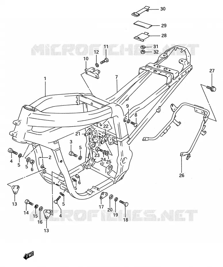 FRAME (MODELE N/P) Suzuki MOTO 750 GSX-R 1993  GSX-R750WP(E28)