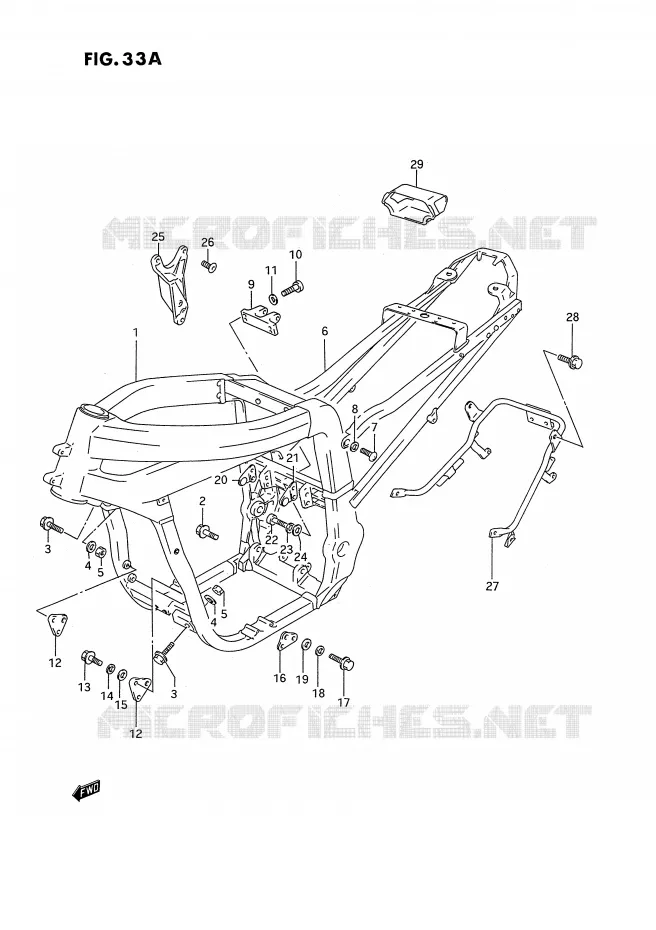 FRAME (MODELE R/S) Suzuki MOTO 750 GSX-R 1995  GSX-R750WS(E2)