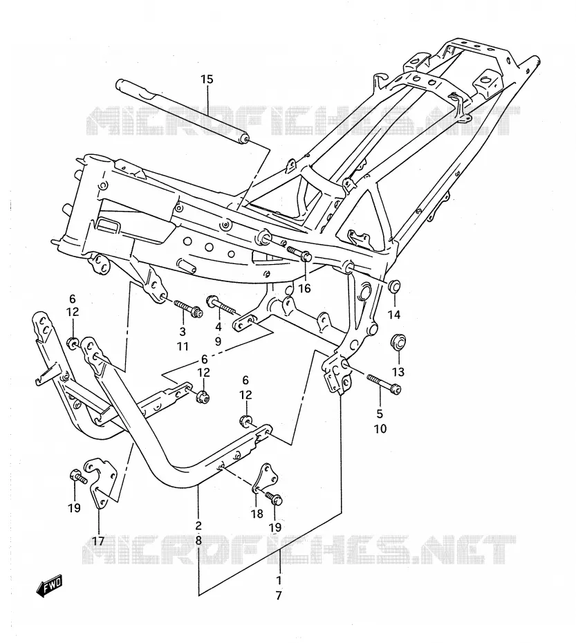 FRAME Suzuki MOTO 1100 GSX-F 1991  GSX1100FM(E28)