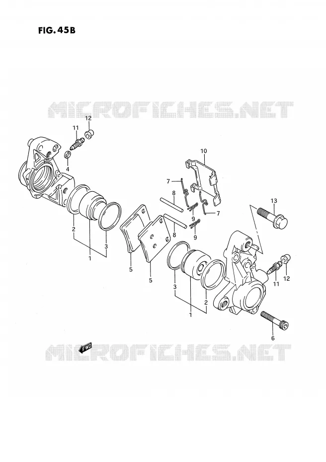 FRONT CALIPER (MODELE P/R) Suzuki MOTO 1100 GSX-F 1992  GSX1100FN(E2)