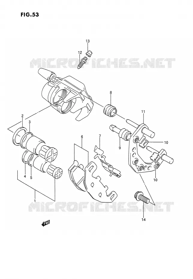 FRONT CALIPER Suzuki MOTO 1100 GSX-G 1991  GSX1100GM(E2)
