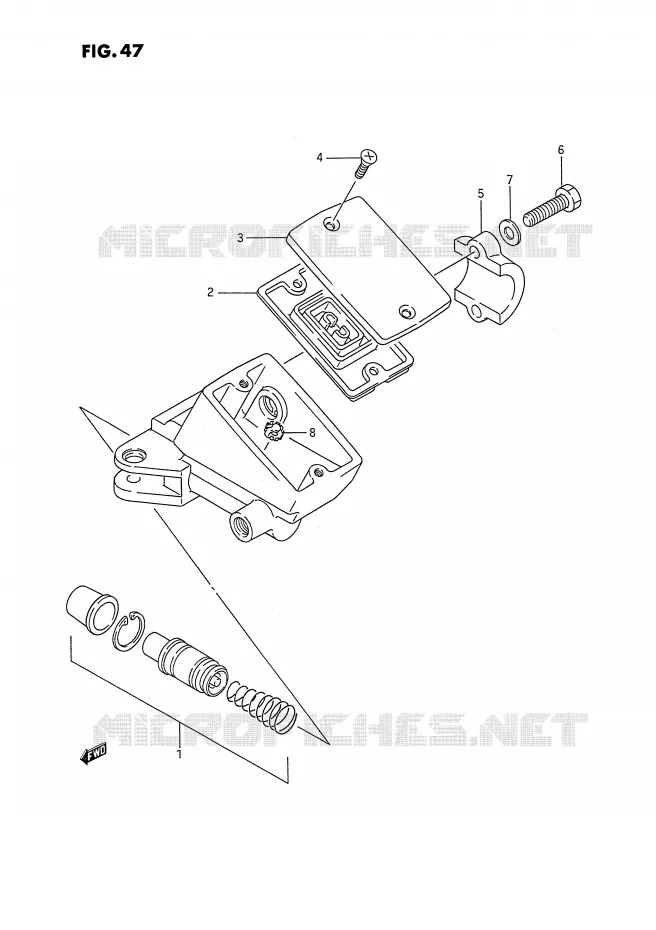 FRONT HOOFDREMCILINDER (MODELE J) Suzuki MOTO 1100 GSX-F 1993  GSX1100FP(E2)