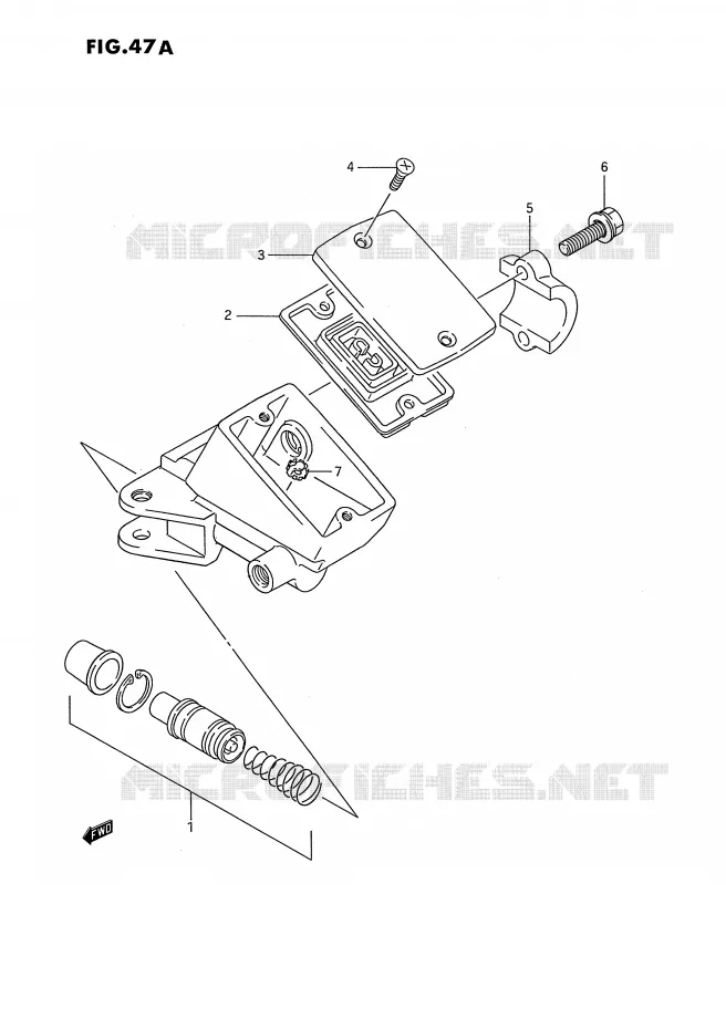 FRONT HOOFDREMCILINDER (MODELE K/L/M/N/P/R) Suzuki MOTO 1100 GSX-F 1989  GSX1100FK(E2)