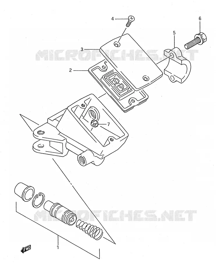 FRONT HOOFDREMCILINDER (MODELE K/L/M/N/P) Suzuki MOTO 1100 GSX-F 1993  GSX1100FP(E28)