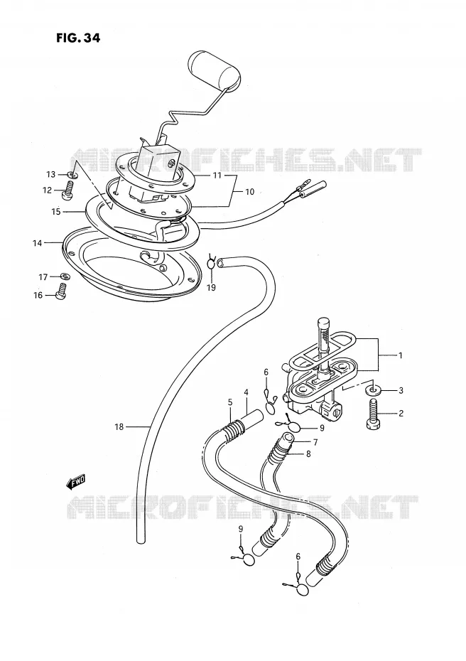 FUEL COCK Suzuki MOTO 1100 GSX-F 1993  GSX1100FP(E2)