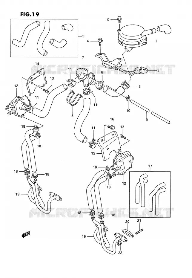 FUEL EVAP SYSTEM (E18,E39) Suzuki MOTO 1100 GSX-G 1992  GSX1100GN(E2)