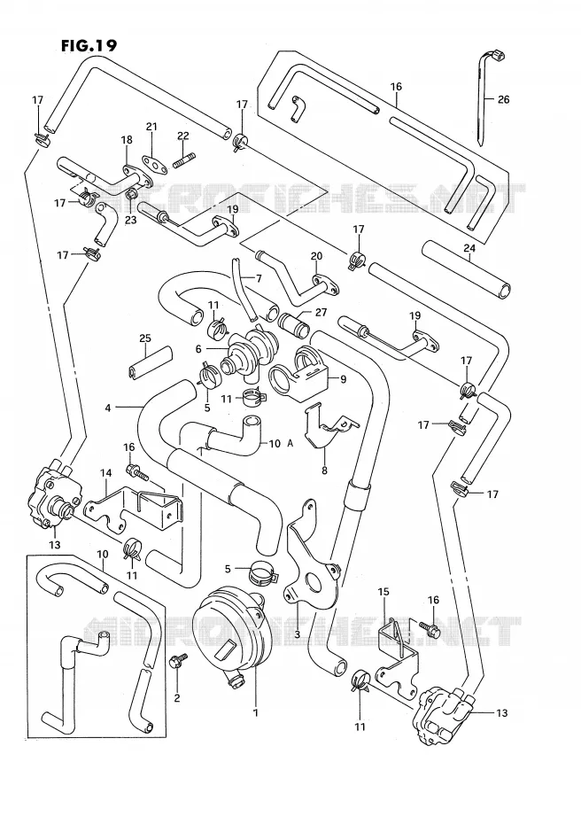 FUEL EVAP SYSTEM (E18,E39) Suzuki MOTO 750 GSX-R 1995  GSX-R750WS(E2)