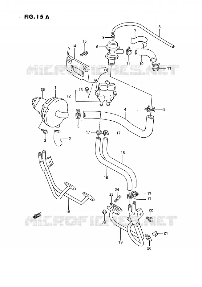 FUEL EVAP SYSTEM (MODELE K/L/M/N/P/R E18,MODELE M/N E39) Suzuki MOTO 1100 GSX-F 1992  GSX1100FN(E2)