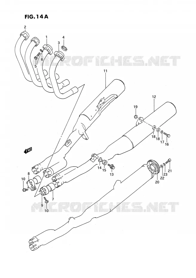 GELUIDDEMPER (MODELE K/L/M/N/P/R) Suzuki MOTO 1100 GSX-F 1988  GSX1100FJ(E2)