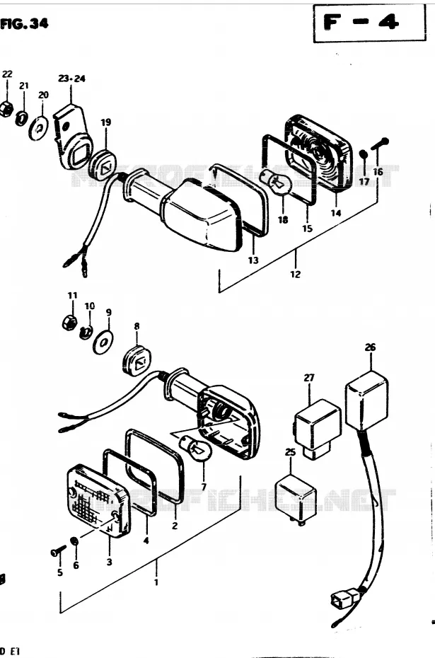 INDICATOREN (E25) Suzuki MOTO 850 GS 1982  GS850GZ(E1)