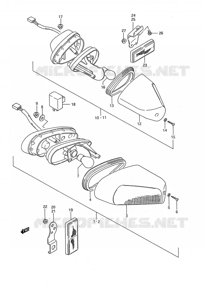 INDICATOREN Suzuki MOTO 1100 GSX-F 1991  GSX1100FM(E28)