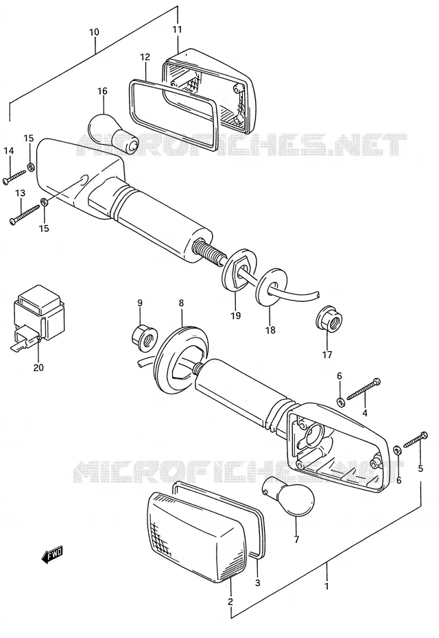 INDICATOREN Suzuki MOTO 750 GSX-R 1995  GSX-R750WS(E28)
