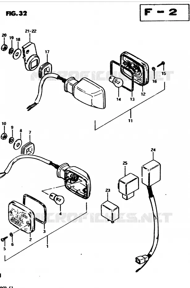 INDICATOREN Suzuki MOTO 850 GS 1982  GS850GZ(E1)