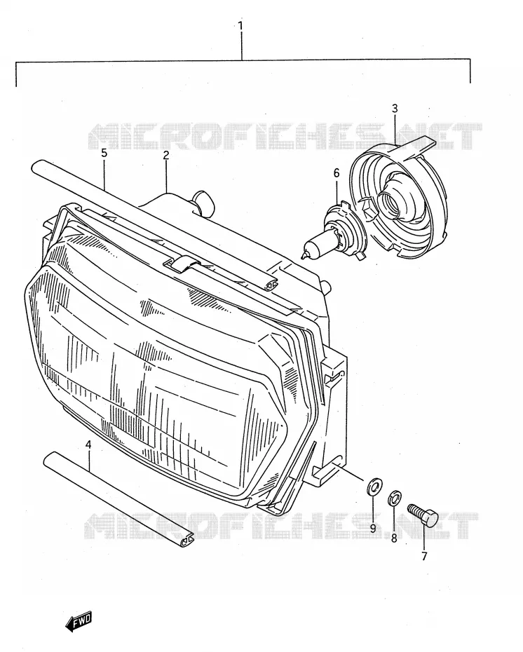 KOPLAMP Suzuki MOTO 1100 GSX-F 1991  GSX1100FM(E28)
