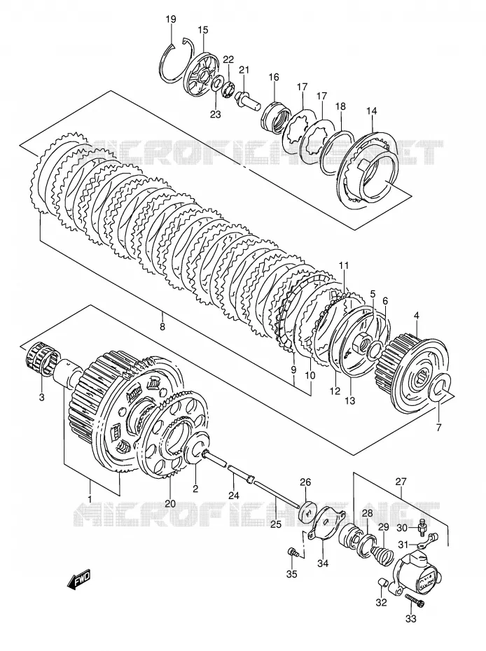 KOPPELING (MODELE P/R) Suzuki MOTO 1100 GSX-R 1994  GSX-R1100WR(E28)