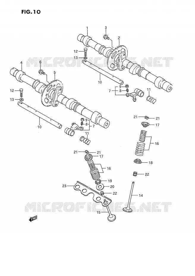 NOKKENAS - VALVES Suzuki MOTO 1100 GSX-F 1992  GSX1100FN(E2)