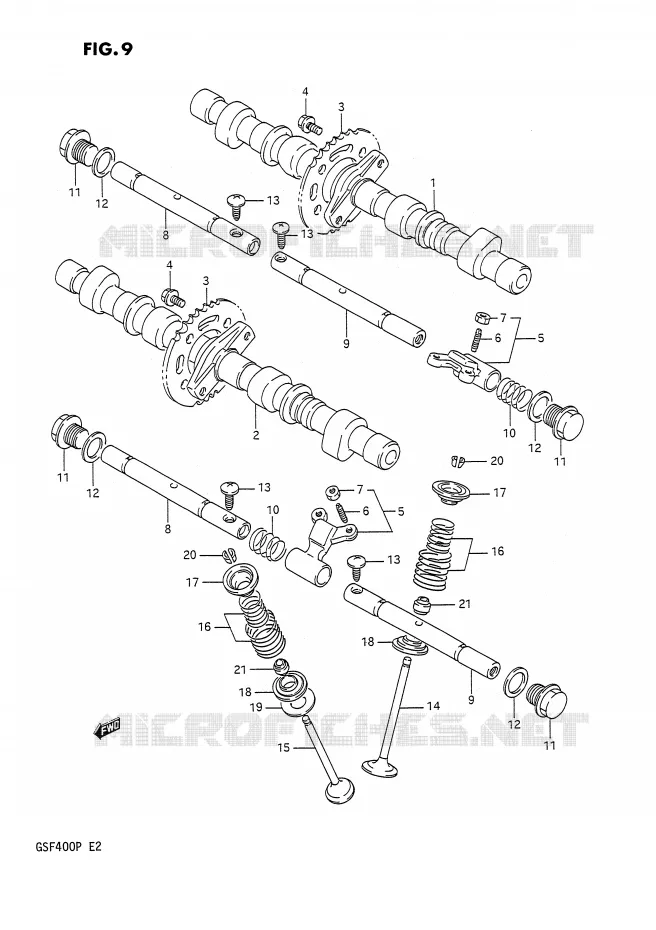 NOKKENAS - VALVES Suzuki MOTO 400 BANDIT 1992  GSF400N(E2)