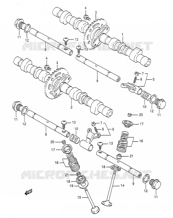 NOKKENAS - VALVES Suzuki MOTO 400 BANDIT-N 1992  GSF400N(E28)