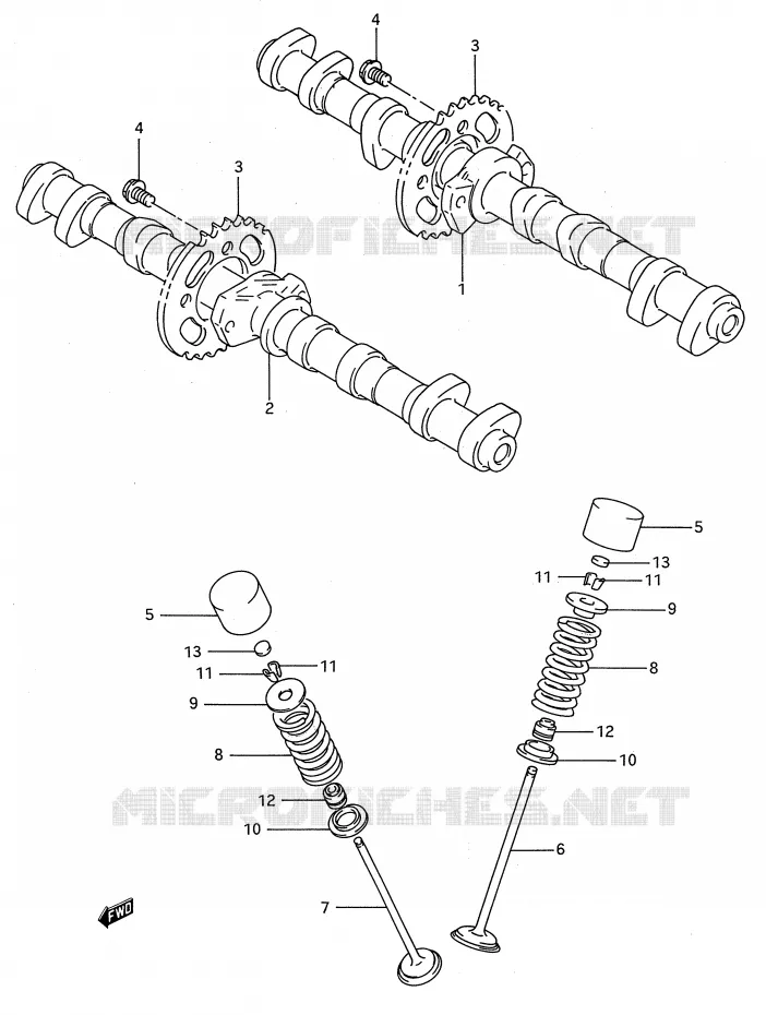 NOKKENAS - VALVES Suzuki MOTO 750 GSX-R 1993  GSX-R750WP(E28)