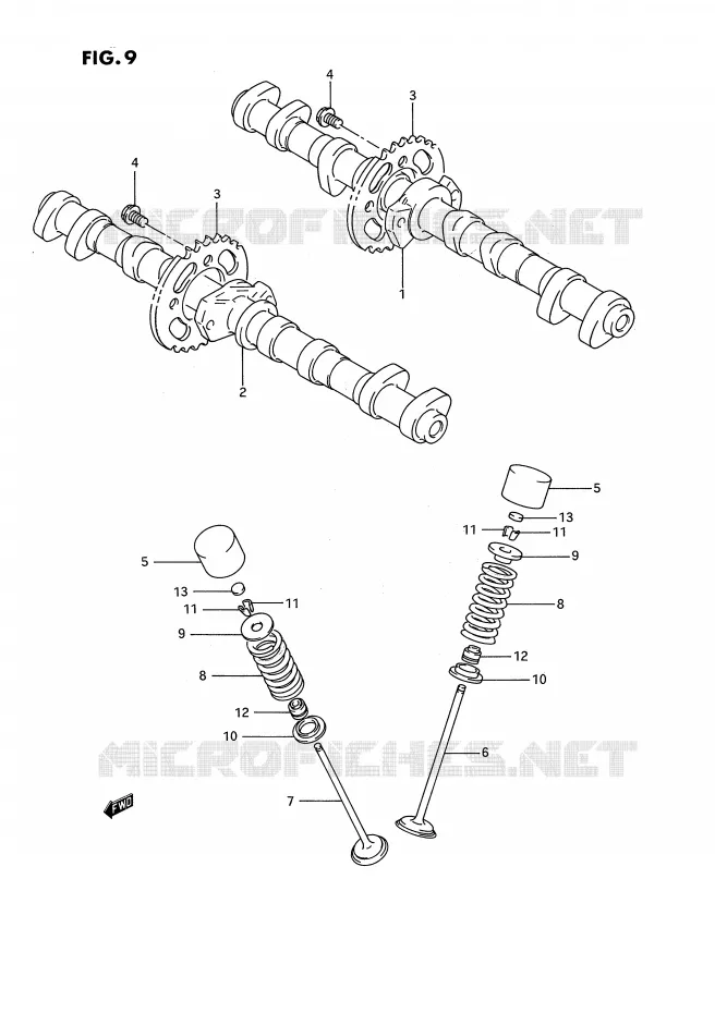 NOKKENAS - VALVES Suzuki MOTO 750 GSX-R 1995  GSX-R750WS(E2)