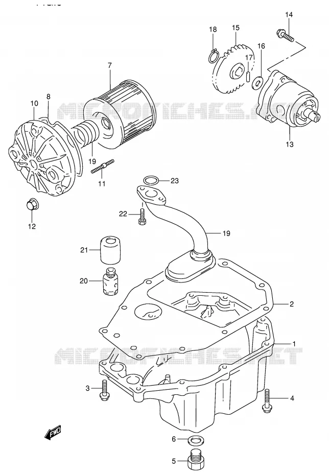 OLIEPOMP Suzuki MOTO 250 GSX 1991  GSX250FM(E24)