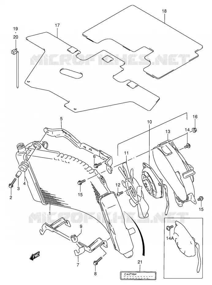 RADIATOR Suzuki MOTO 250 GSX 1991  GSX250FM(E24)