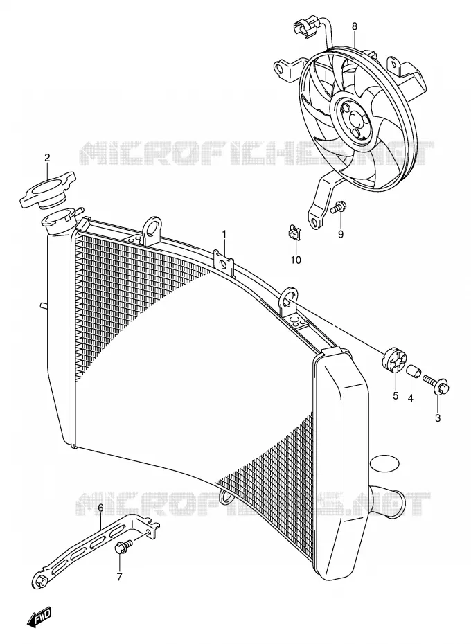 RADIATOR Suzuki MOTO 600 GSX-R 2005  GSX-R600U3XK5(E2)