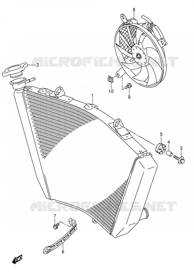 RADIATOR Suzuki MOTO 750 GSX-R 2005  GSX-R750U2XK5(E2)