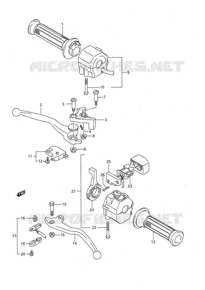 SCHAKELAARS (MODELE K/L/M/N/P) Suzuki MOTO 1100 GSX-F 1993  GSX1100FP(E28)