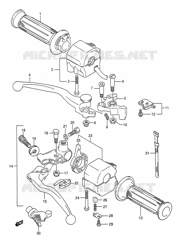 SCHAKELAARS Suzuki MOTO 400 BANDIT-N 1991  GSF400M(E28)