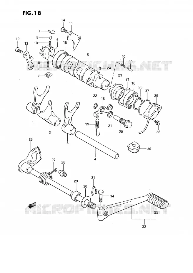 SCHAKELEN ASSY Suzuki MOTO 1100 GSX-F 1993  GSX1100FP(E2)