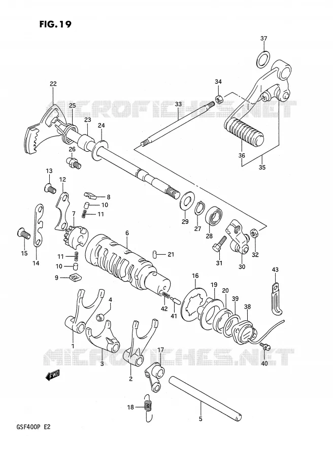 SCHAKELEN ASSY Suzuki MOTO 400 BANDIT 1992  GSF400N(E2)
