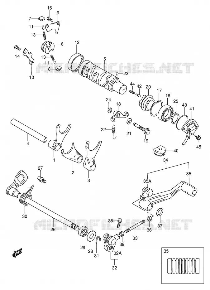 SCHAKELEN ASSY Suzuki MOTO 600 BANDIT 1996  GSF600T/GSF600ST/GSF600UT/GSF600SUT