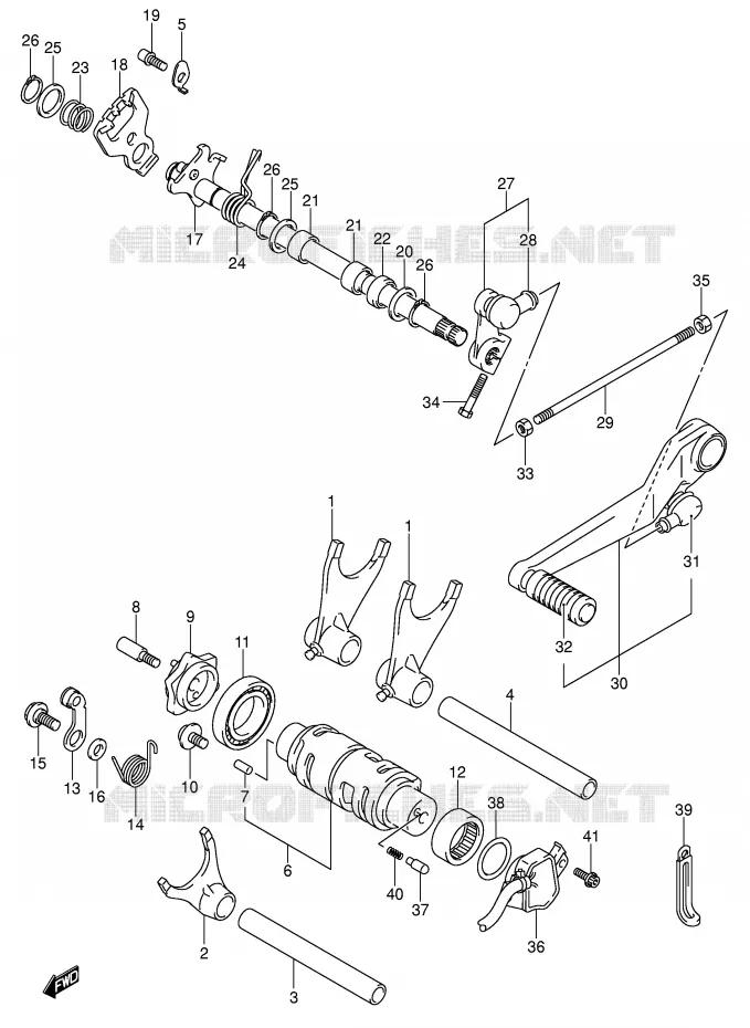 SCHAKELEN ASSY Suzuki MOTO 600 GSX-R 2005  GSX-R600U2K5(E2)