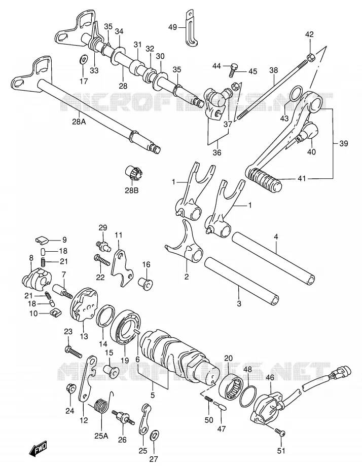 SCHAKELEN ASSY Suzuki MOTO 750 GSX-R 1998  GSX-R750W(E2)